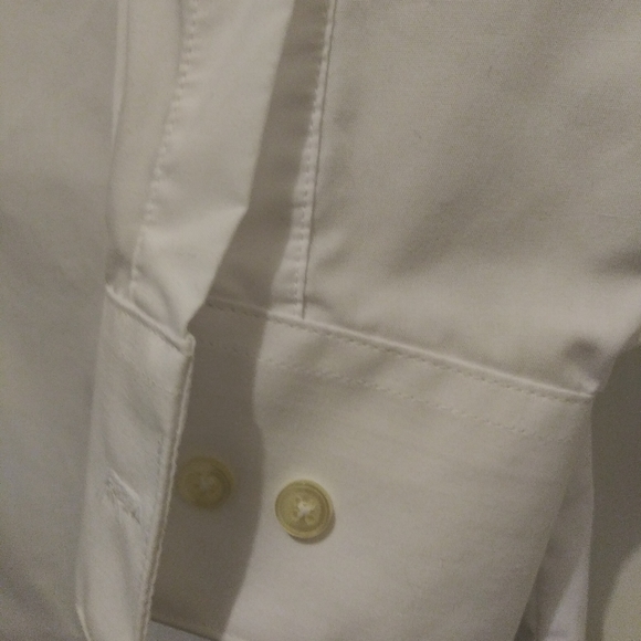 Van Heusen Men's White Long Sleeve Wrinkle Free Dress Shirt Neck 15.5 #M-11 - Picture 5 of 5